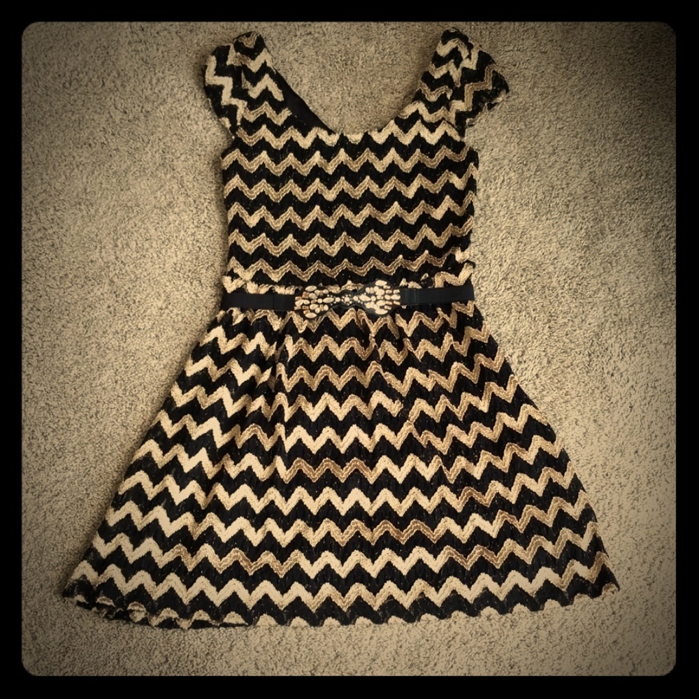 Size M Candies Dress Black and Gold